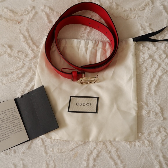 Authentic GUCCI belt w interlocking G buckle - Picture 1 of 3